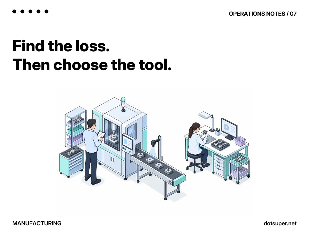 Preview of the dotSuper infographic: Find the loss. Then choose the tool.