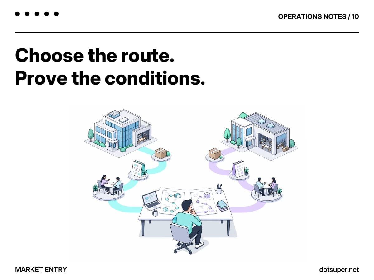 Preview of the dotSuper infographic: Choose the route. Prove the conditions.