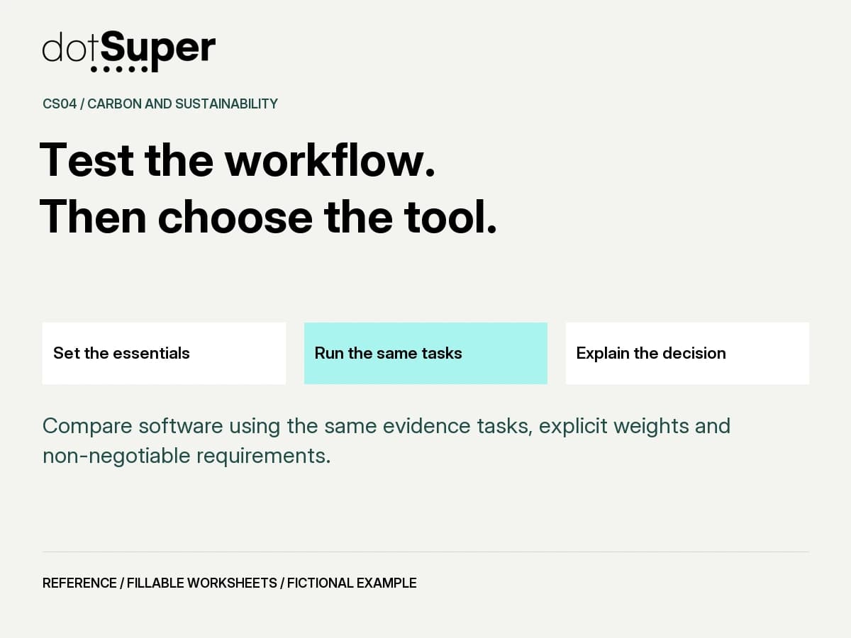 Carbon Software Selection Scorecard framework preview