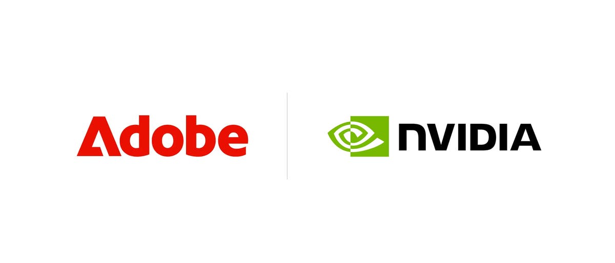 Official Adobe and NVIDIA visual for their expanded creative technology collaboration.