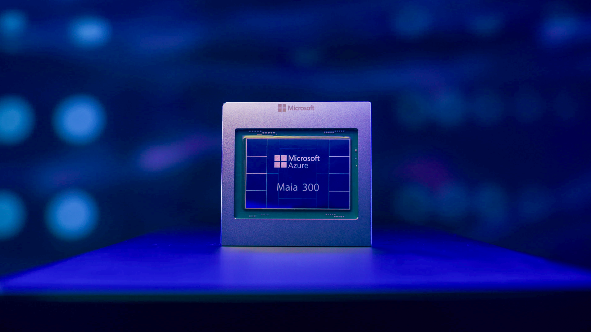 Microsoft's official Azure Maia 300 chip visual.